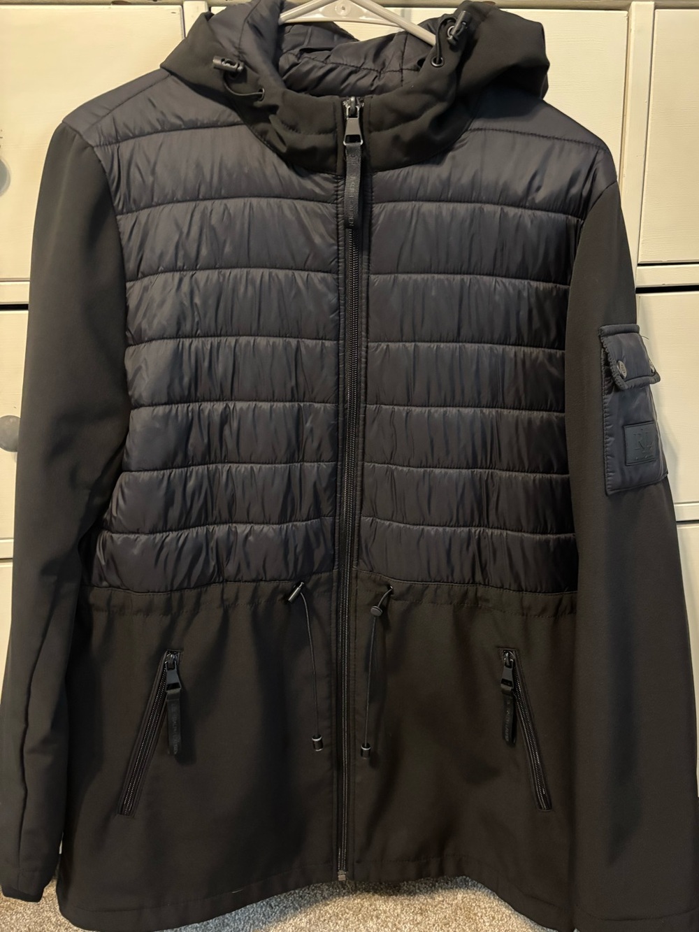 Black Ralph Lauren Women's Softshell Hybrid Quilted Jacket
